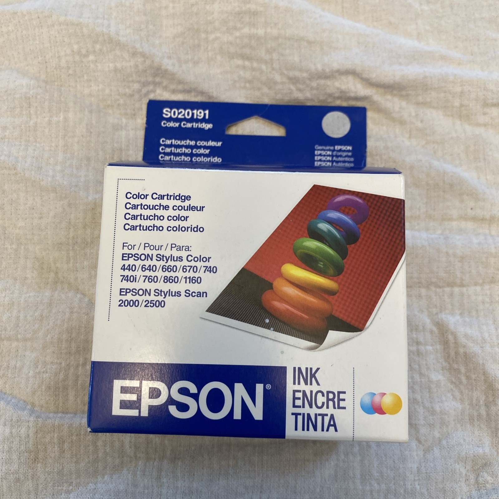 Genuine Epson S020191 Color Ink Cartridge Sealed