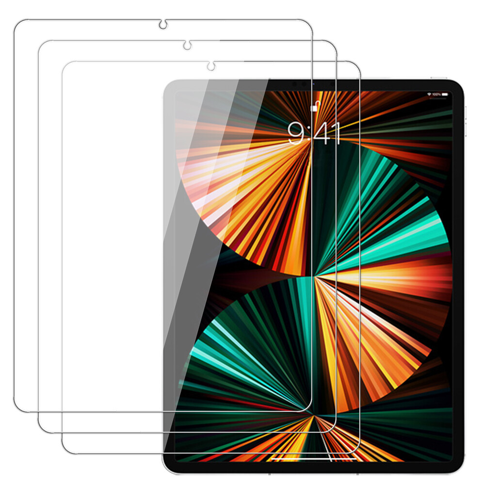 Works with Pencil&Face ID, 3-Pack Clear/Matte Screen Films for iPad ALL Models