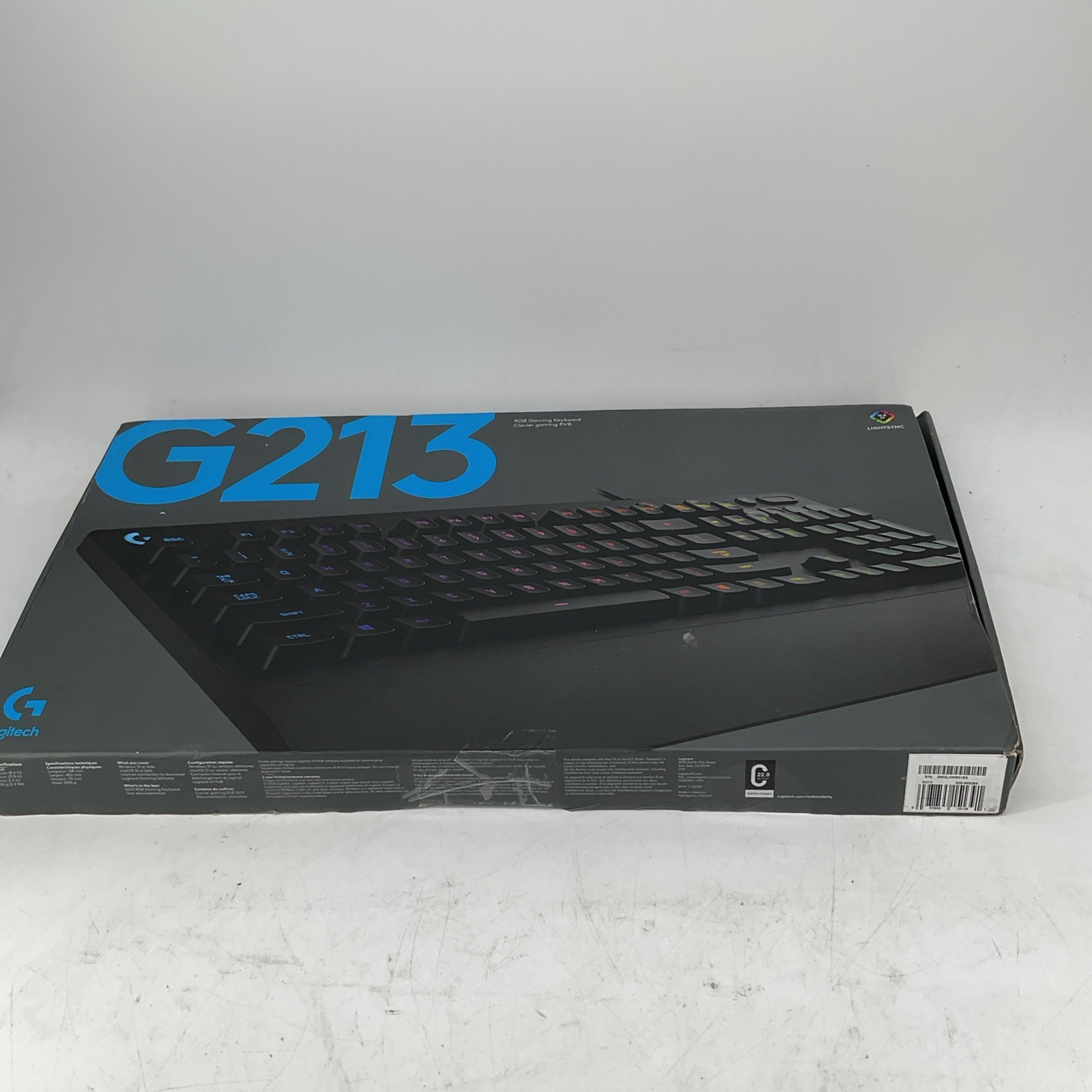Logitech G213 Prodigy Wired RGB Gaming Keyboard - Black (B593)