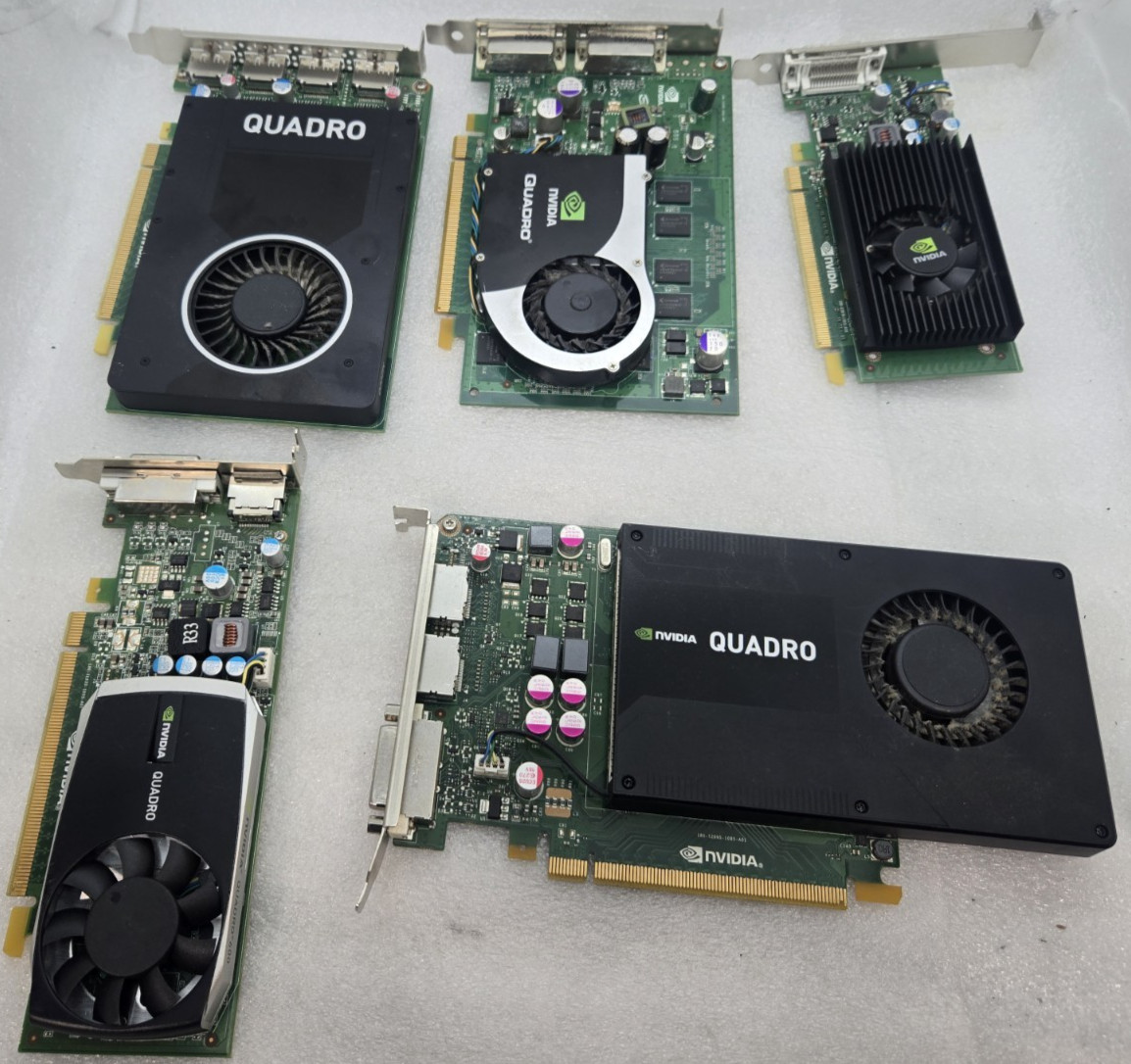 LOT OF 5 NVIDIA Graphics Cards Various Models UNTESTED FAST  c