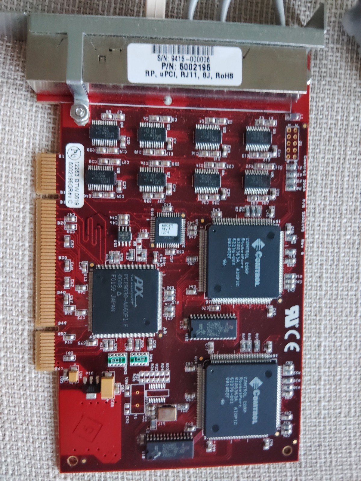 COMTROL 5002195 ROCKETPORT uPCI 8 PORT SERIAL PCI CARD 99415-2 RJ11