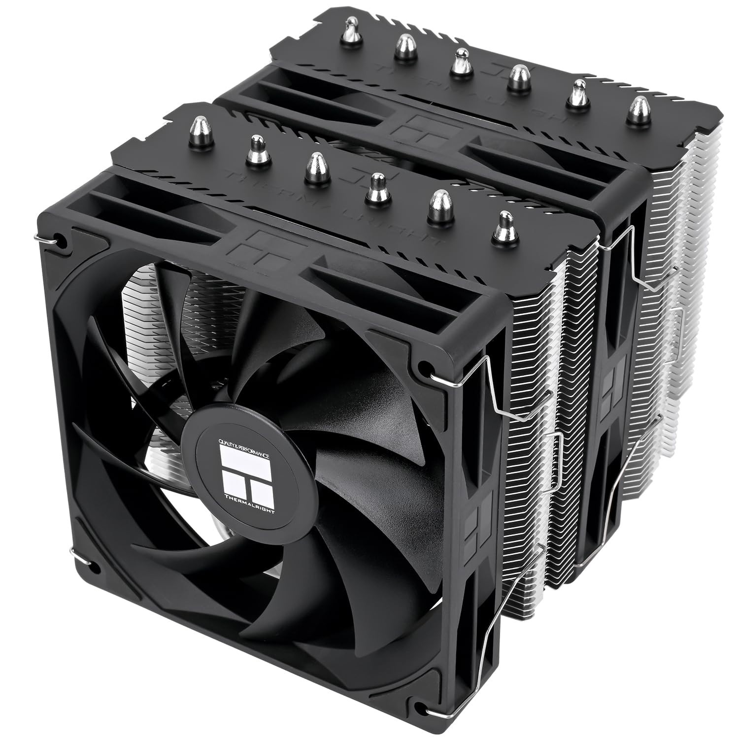 High-Performance Dual Tower CPU Cooler, 1850RPM, 6 Heat Pipes, Dual 120mm PWM Fa
