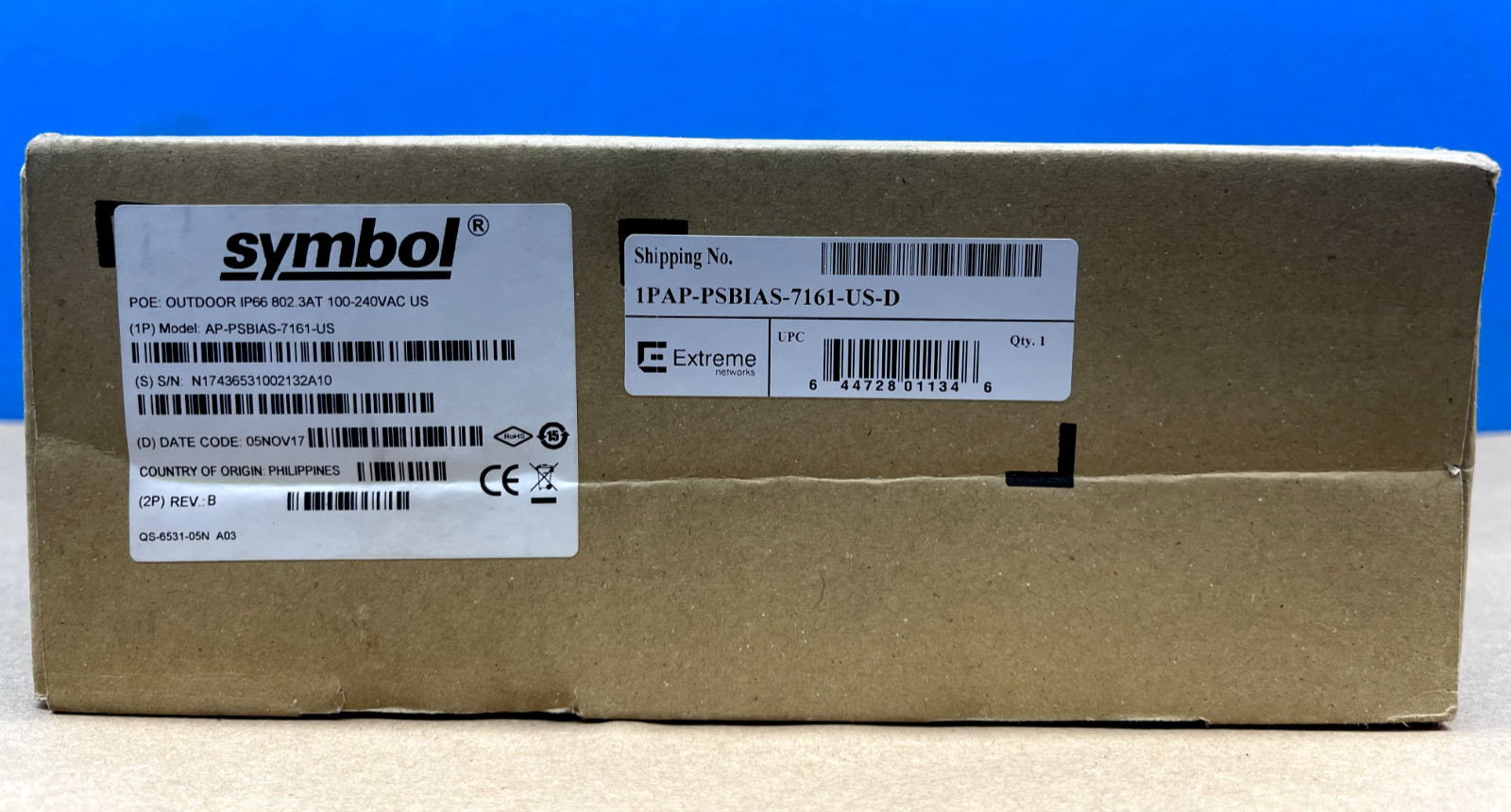 Symbol Technologies Power Injector AP-PSBIAS-7161-US