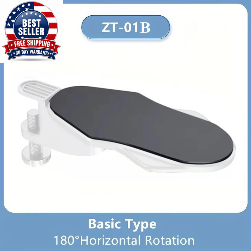 Adjustable Ergonomic Arm Rest with Foldable Desk Extension and Wrist Pad
