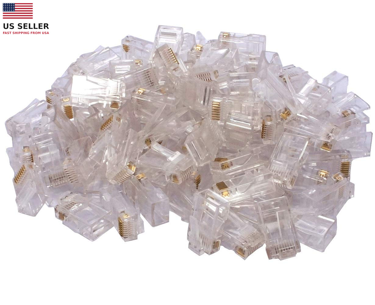 1000 Pcs RJ45 CAT5 Cat5E 8P8C Modular Network Cable LAN Connector End P