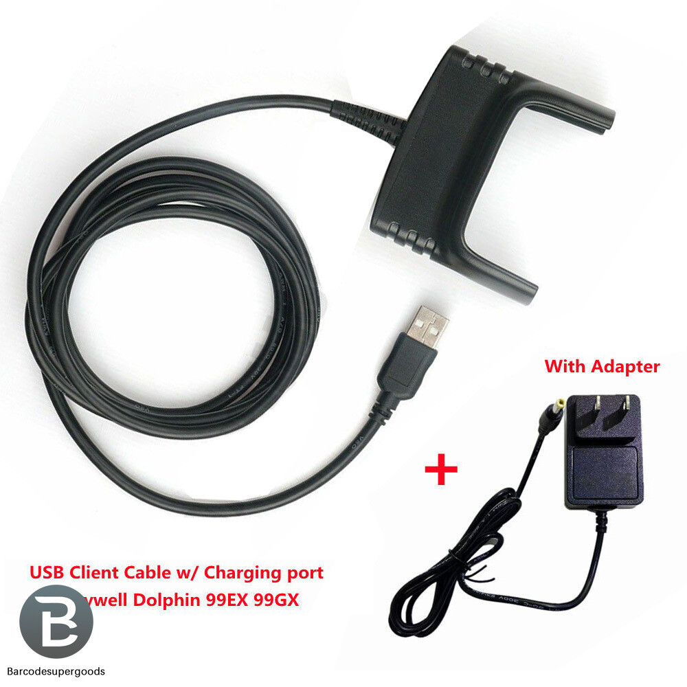 USB Client Communications Cable w/ Charging port for Honeywell Dolphin 99EX 99G