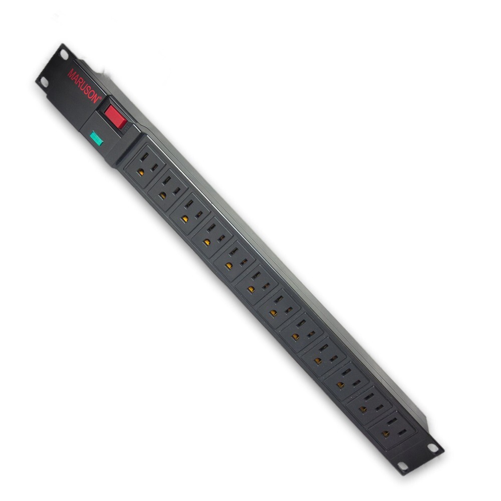 12 Outlet Rack Mount Surge Lightning Protector Power Strip PDU 1050 Joules 15A