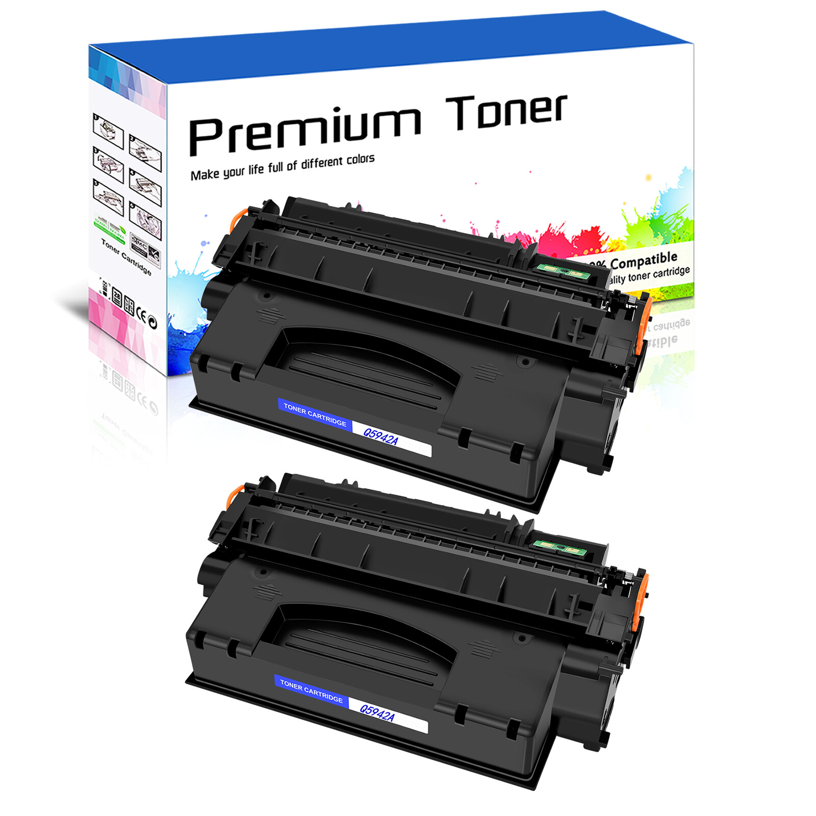 2PK Q5942A 42A Toner Cartridge For HP LaserJet 4350n 4350tn 4250n 4240 4240n