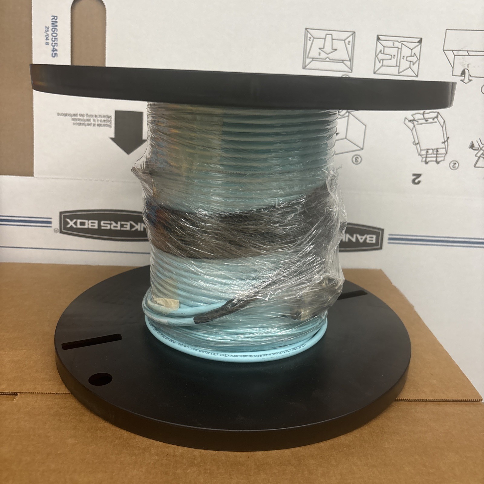 ~375ft OM3 50/125 6-Fiber OFNP Plenum Fiber Cable w/ SC – ClearCurve