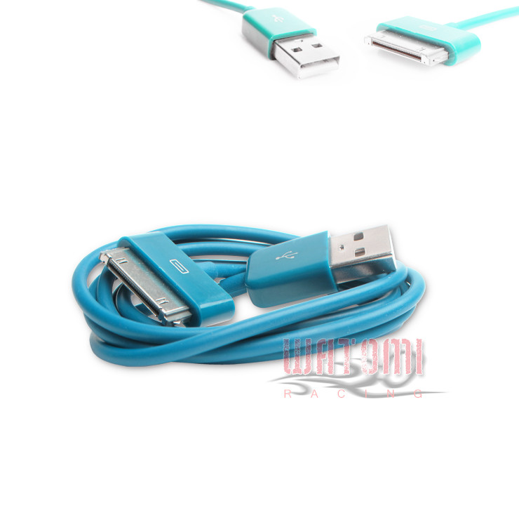 50X 6FT USB 30PIN AQUA BLUE CABLE DATA CHARGER FOR GALAXY TAB 7" 8.9" 10.1"