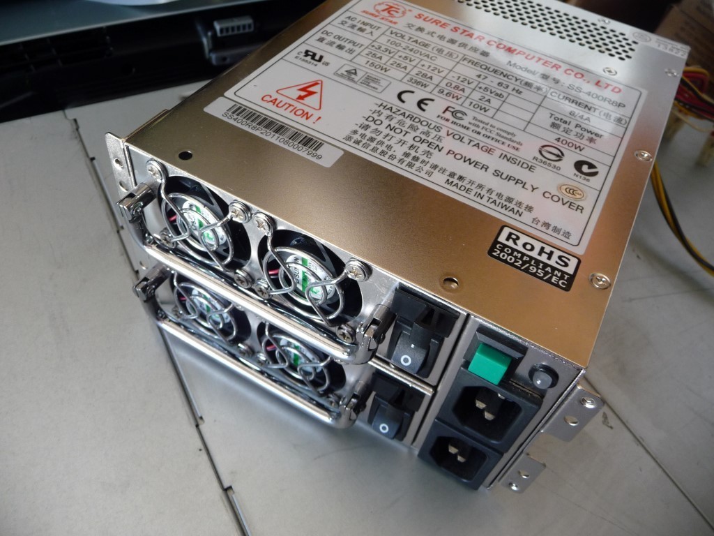 AU SELLER ORIG SURE STAR POWER CAGE SS-400R8P + 2XPSU R8P400 FOR SYNOLOGY NAS