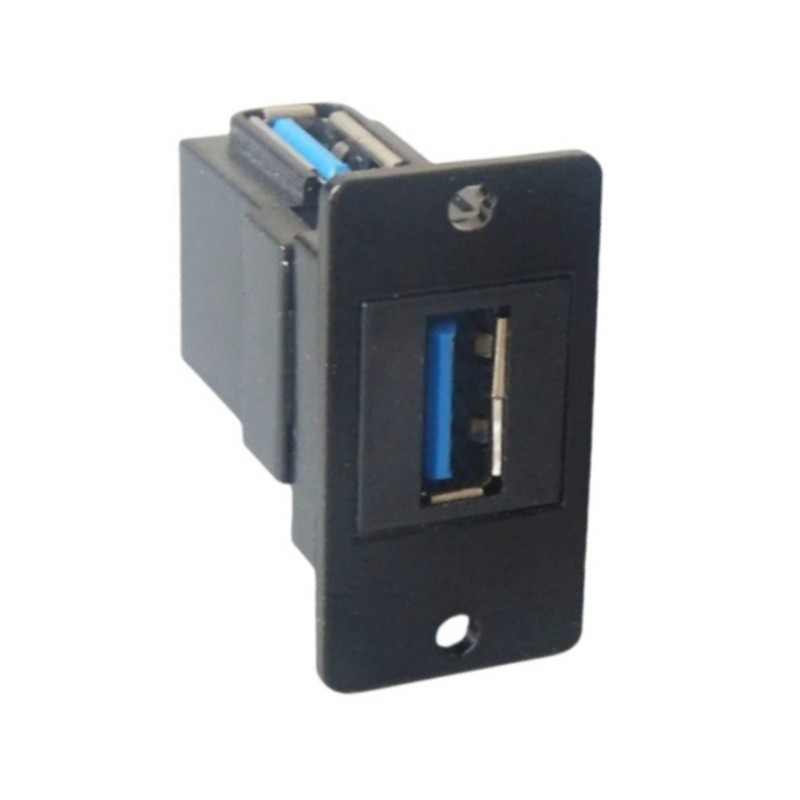 USB 3.0 Female To Female Panel Mount Socket 5Gbps Transfer Speed No Welding