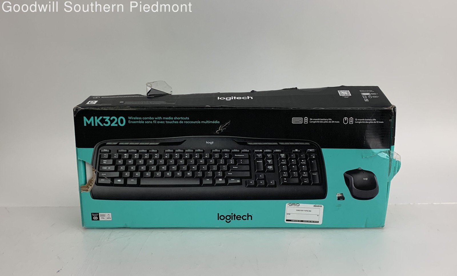 Logitech MK320 Wireless Keyboard and Mouse Bundle with Dongle - Open Box