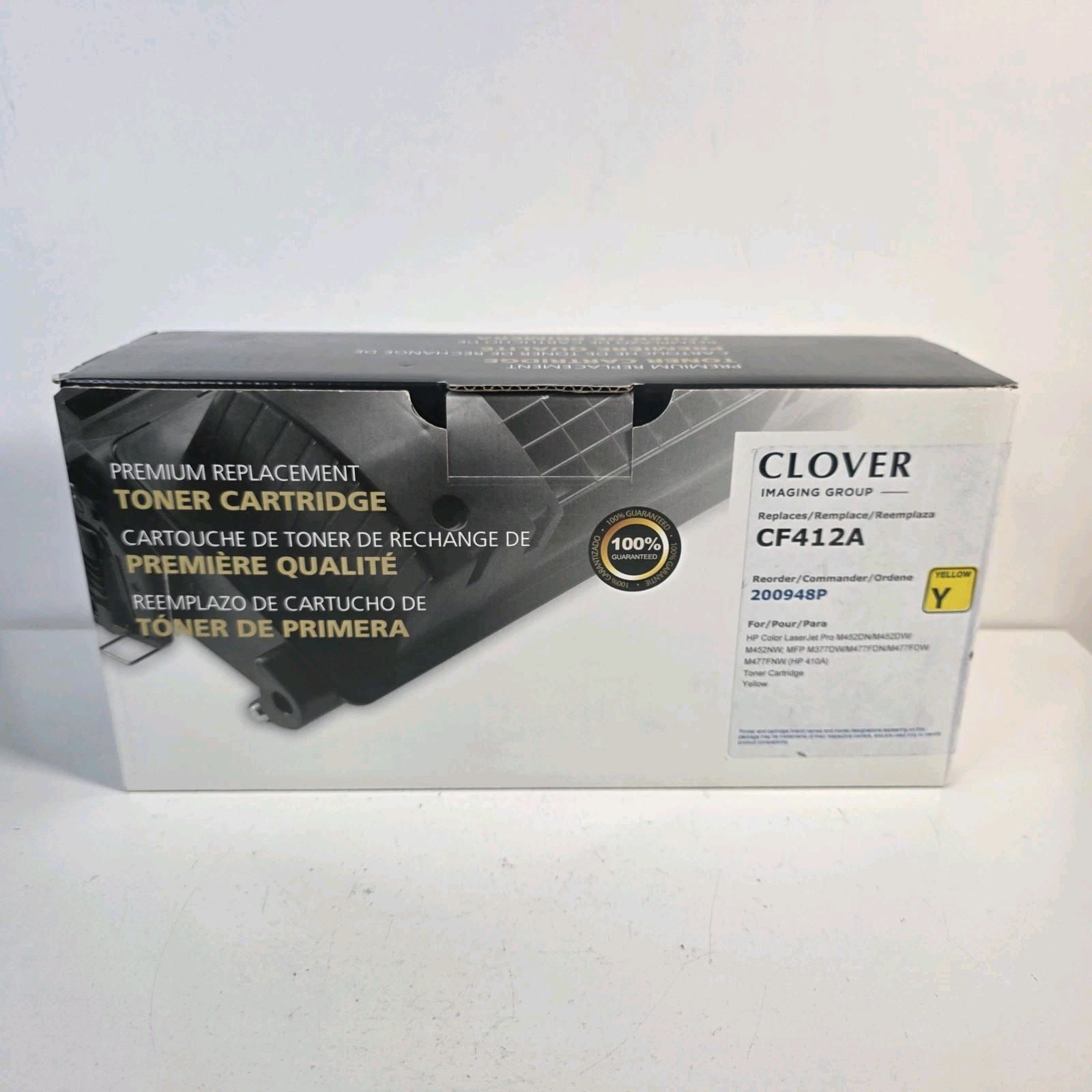 Clover Ink Toner Cartridge CF412A Yellow 410A Open Box