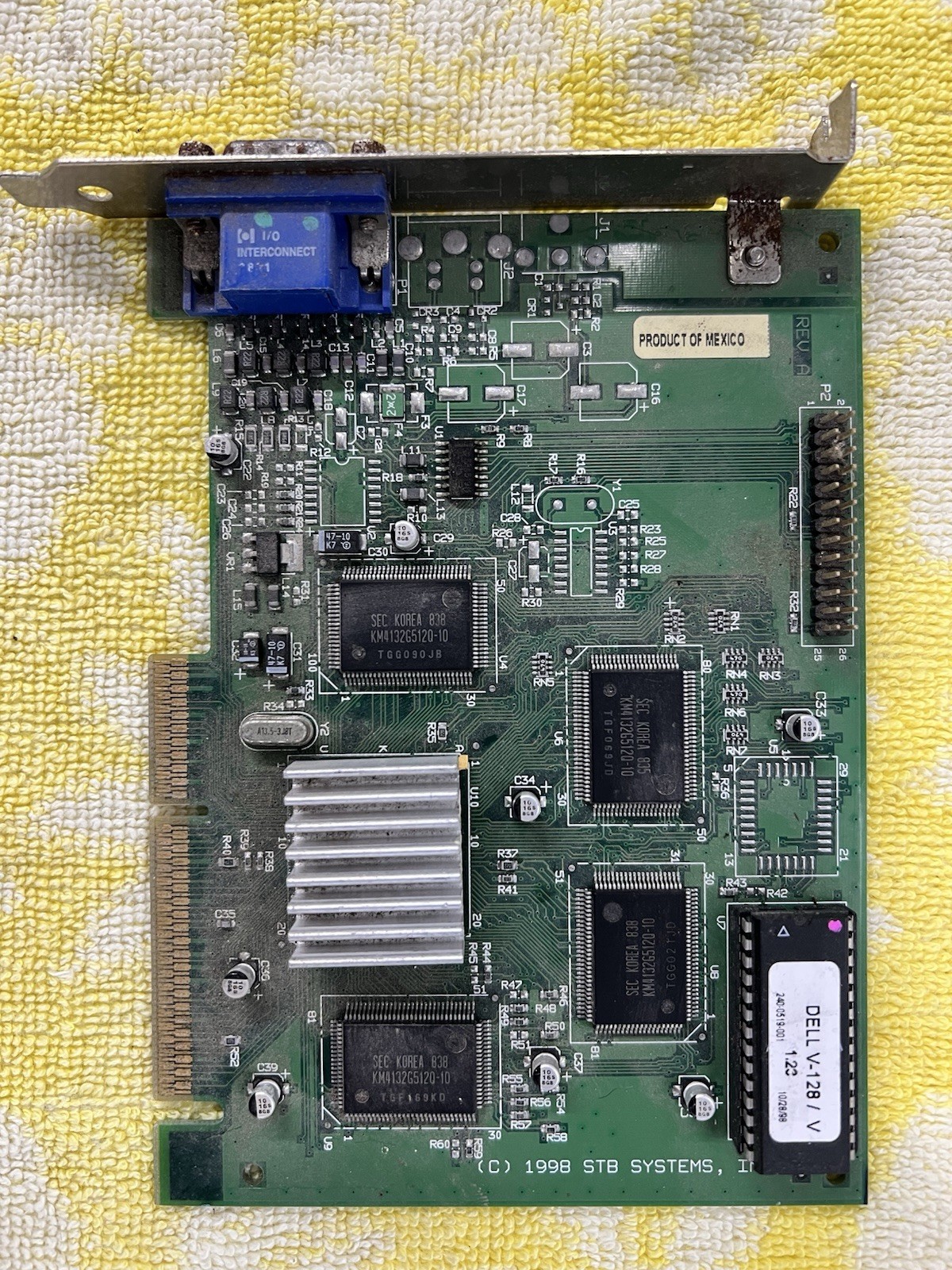 STB Systems Dell 0000635D AGP 2MB VGA Video Card 1X0-0726-507 Vintage 1998