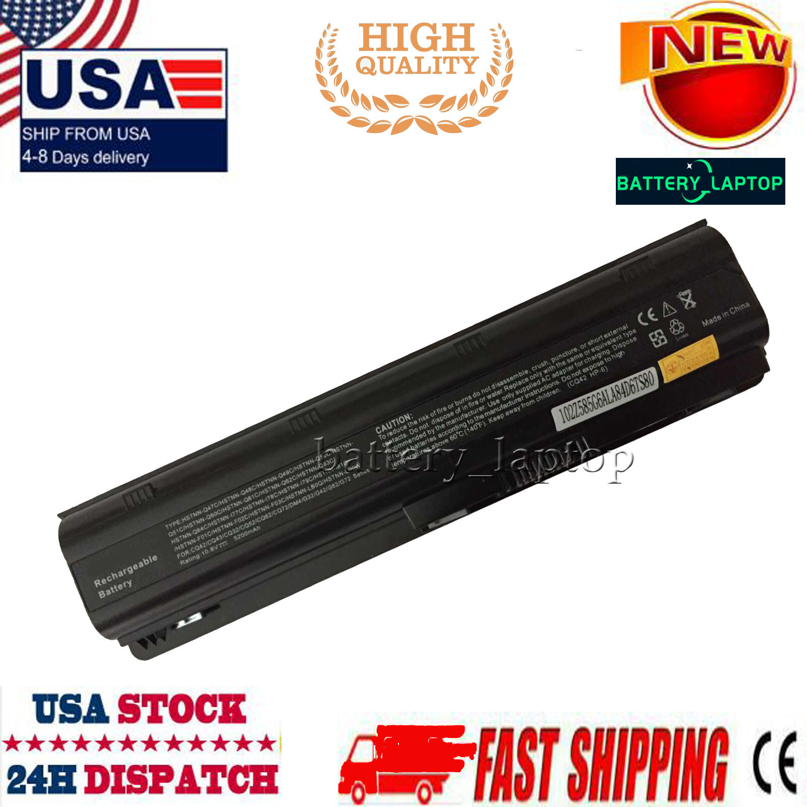 Battery Compatible with HP Pavilion g6-1b59wm g6-1b60us g6-1b39wm g6-1c35dx