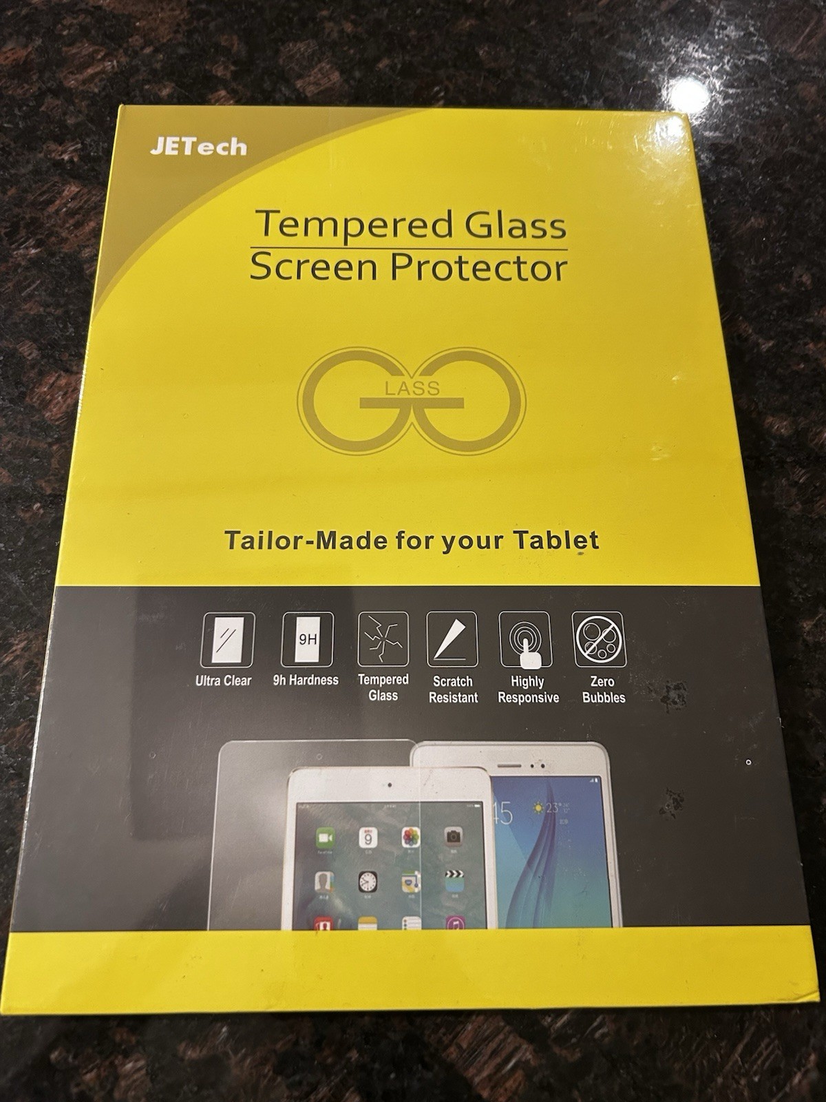 JETech Tempered Glass Screen Protector Apple iPad 2 3 4 9.7” New