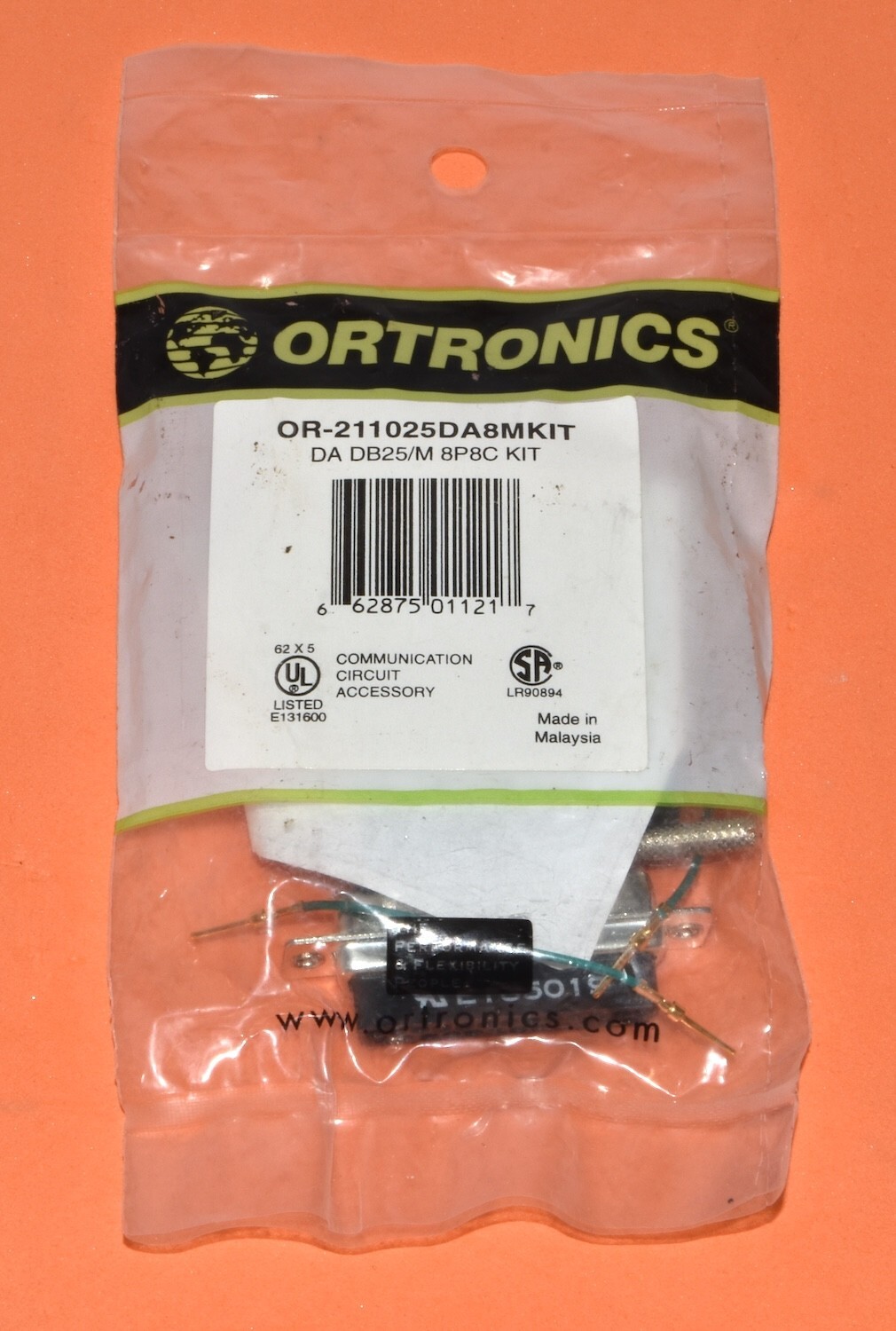 *Vintage* Ortronics Data Adapter Kit, DB25/Male-RJ45 Keyed *New* OR-11025DA8MKIT