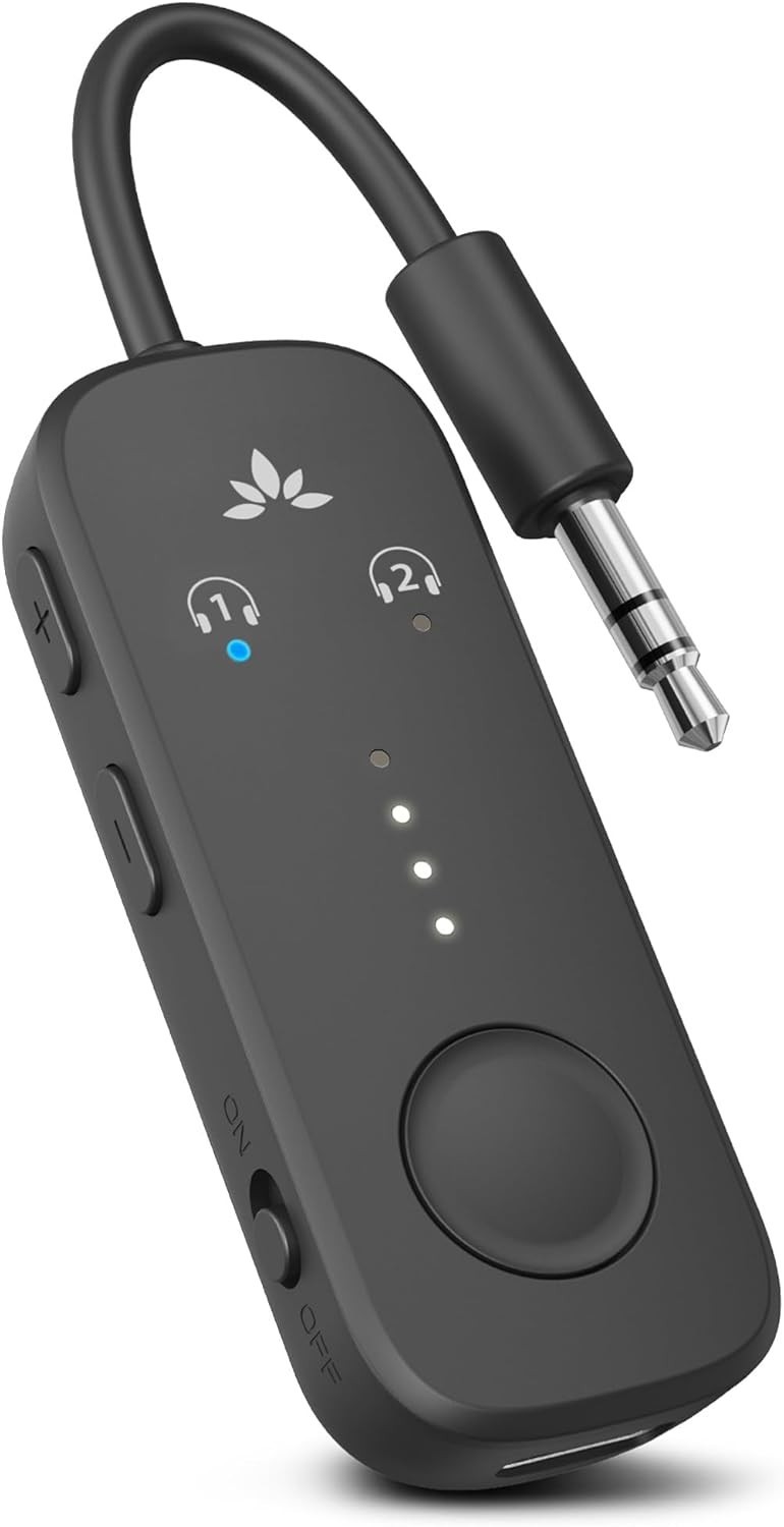 Avantree Relay - Premium Airplane Bluetooth Adapter with Advanced Qualcomm Chips
