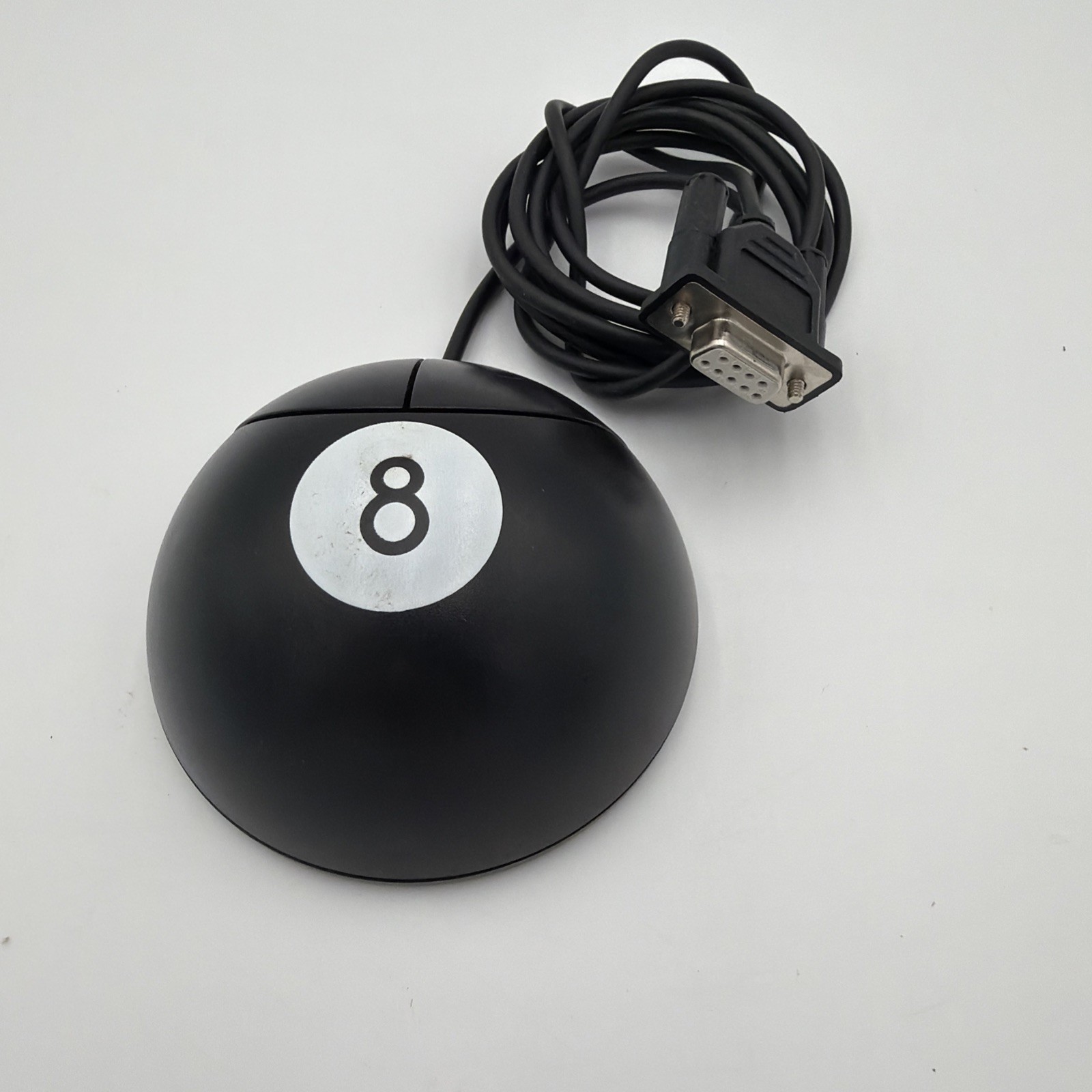 Champ Sports Mouse 8 Ball Serial DB9 Mouse Black Vintage Tested Working