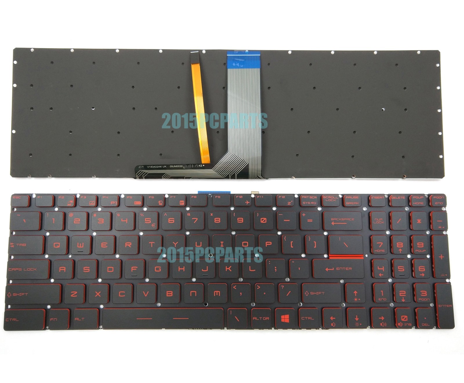 New MSI GL63 8RC 8RD GL73 8SC 8SD 8SE 9RC 9SC 9SD 9SE Red Backlit Keyboard US