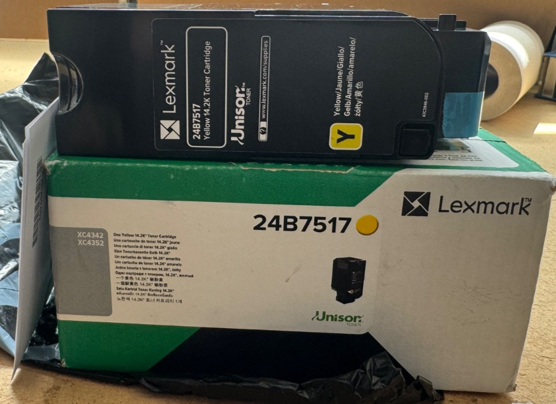 Lexmark 24B7517 Yellow Cartridge for Lexmark XC4342 and XC4352