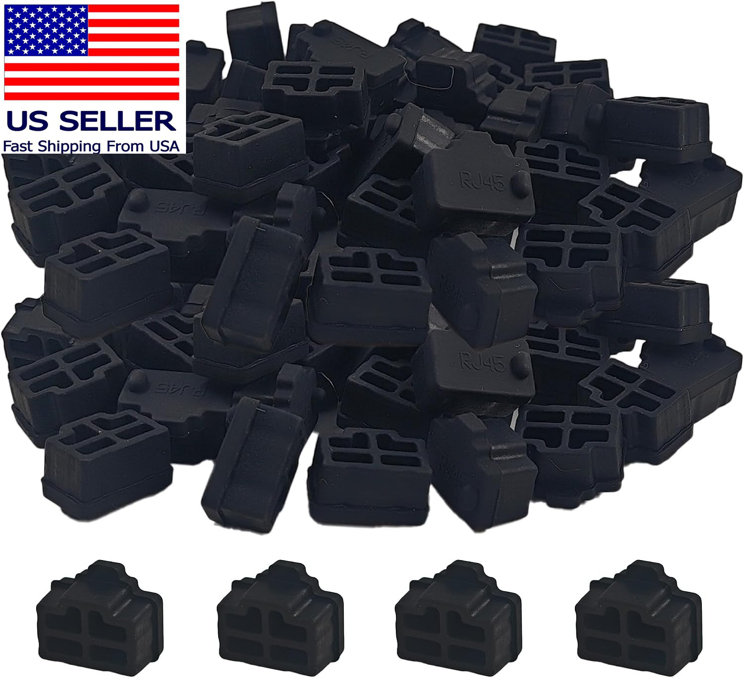 120PCS RJ45 Port Covers, Silicone Ethernet Dust Protector Caps for Network Switc