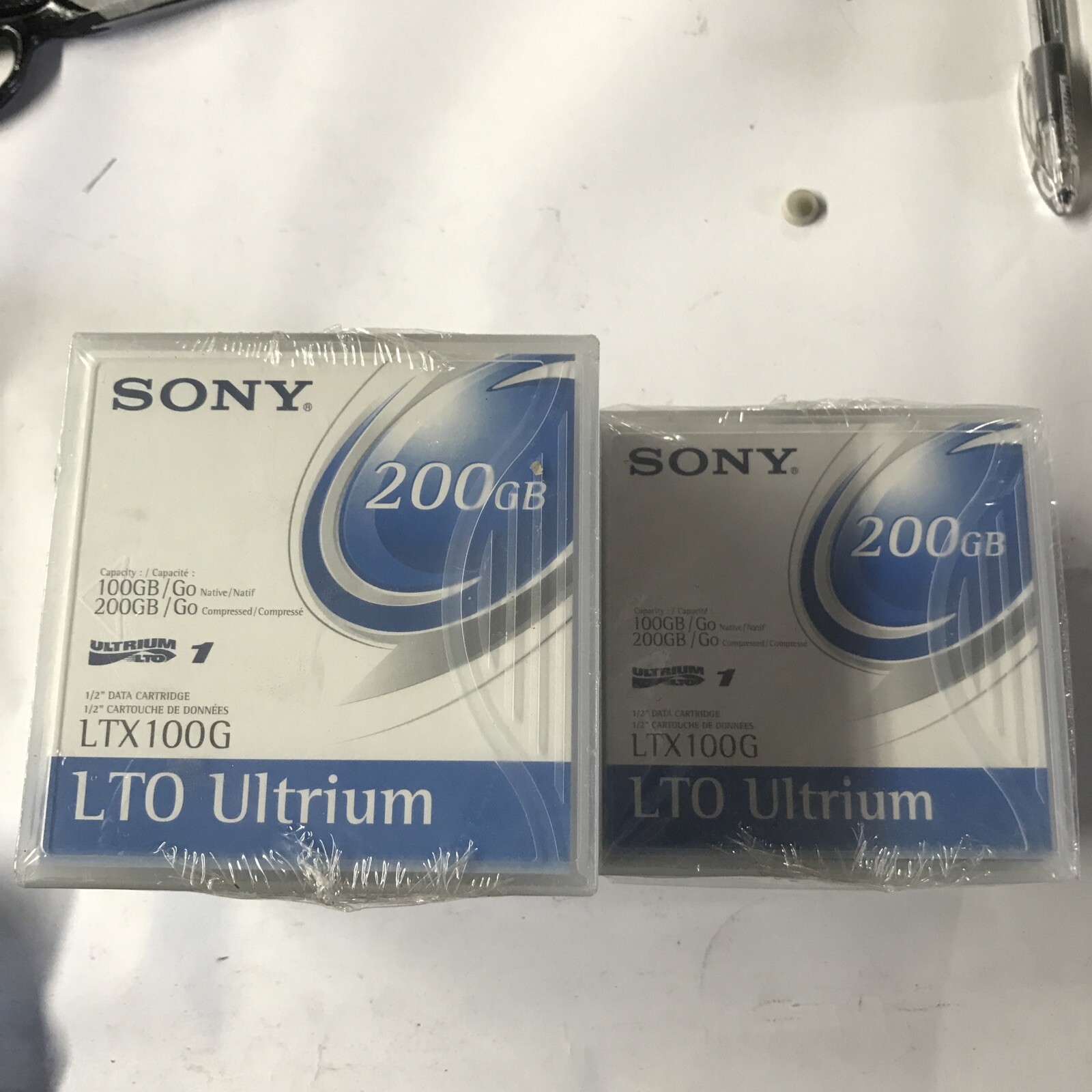 Lot of 8 Sony LTX100G LTO Ultrium-1 Data Cartridges 200GB/100GB New in Box