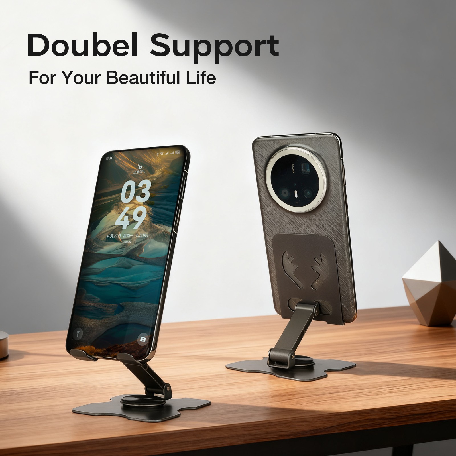2X Cell Phone Stand Adjust for iPhone 17 Office Desk Accessories PC Gaming Gifts