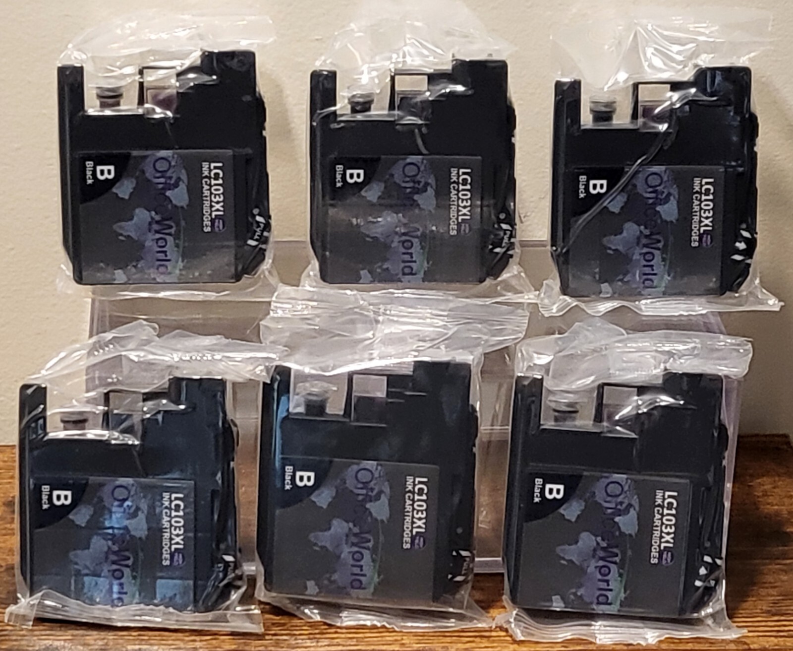 Office World Ink Cartridge Replacement For Brother LC103XL Lot Of 6 Black