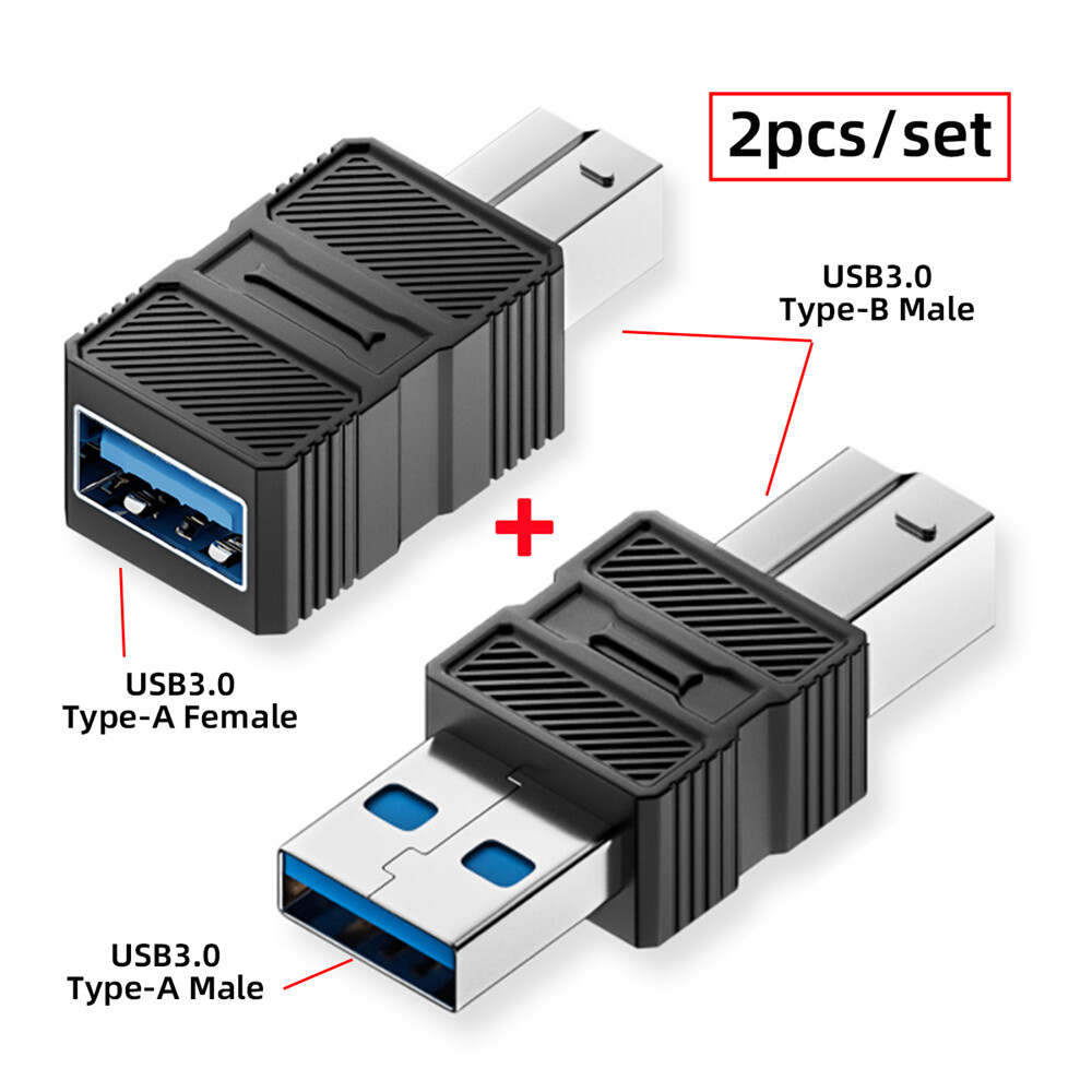 CY USB 3.0 Type-B Male to Type-A Male Female Extension Adapter 5Gbps for Disk
