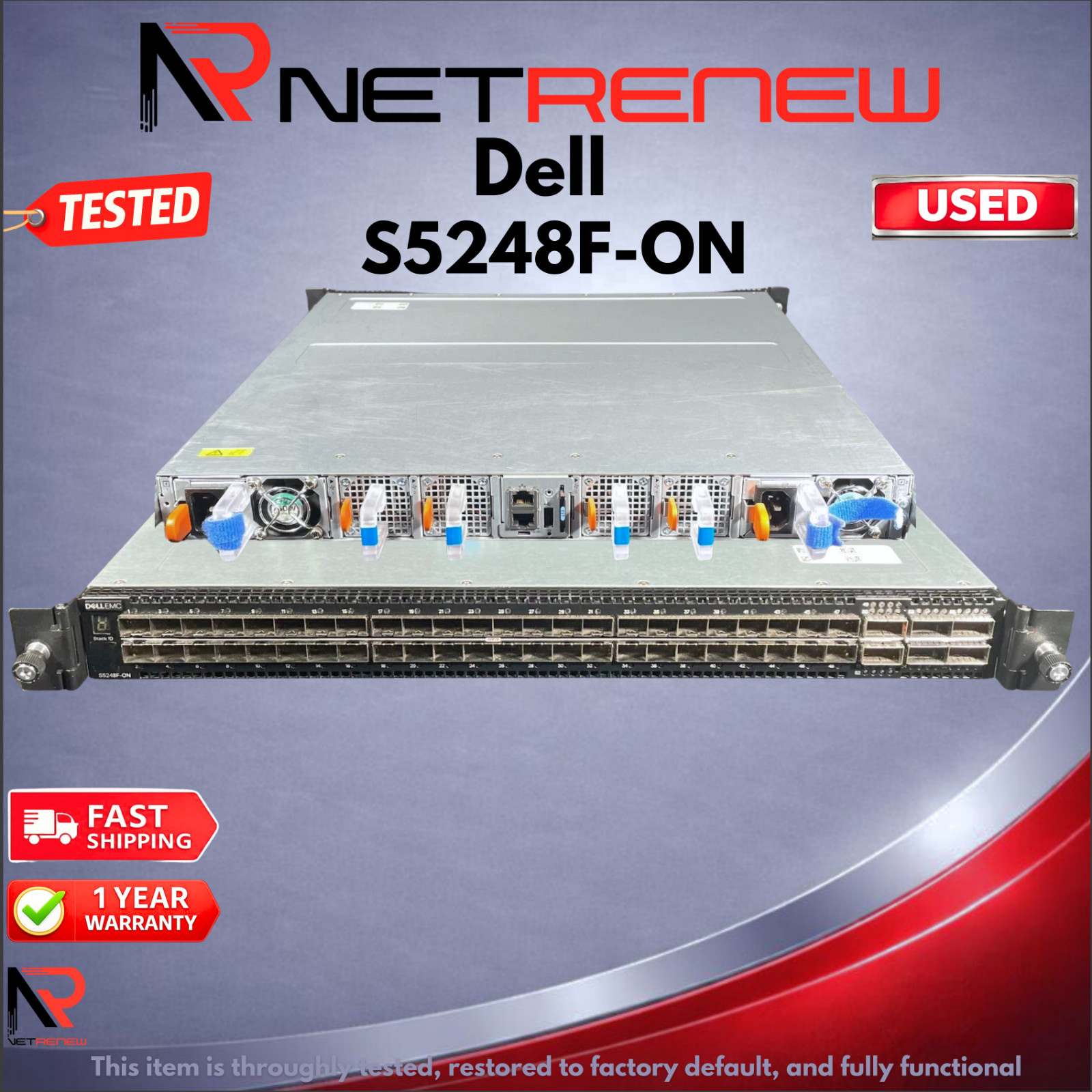Dell Networking S5248F-ON 48-Port 25Gb SFP28 L3 Managed Switch