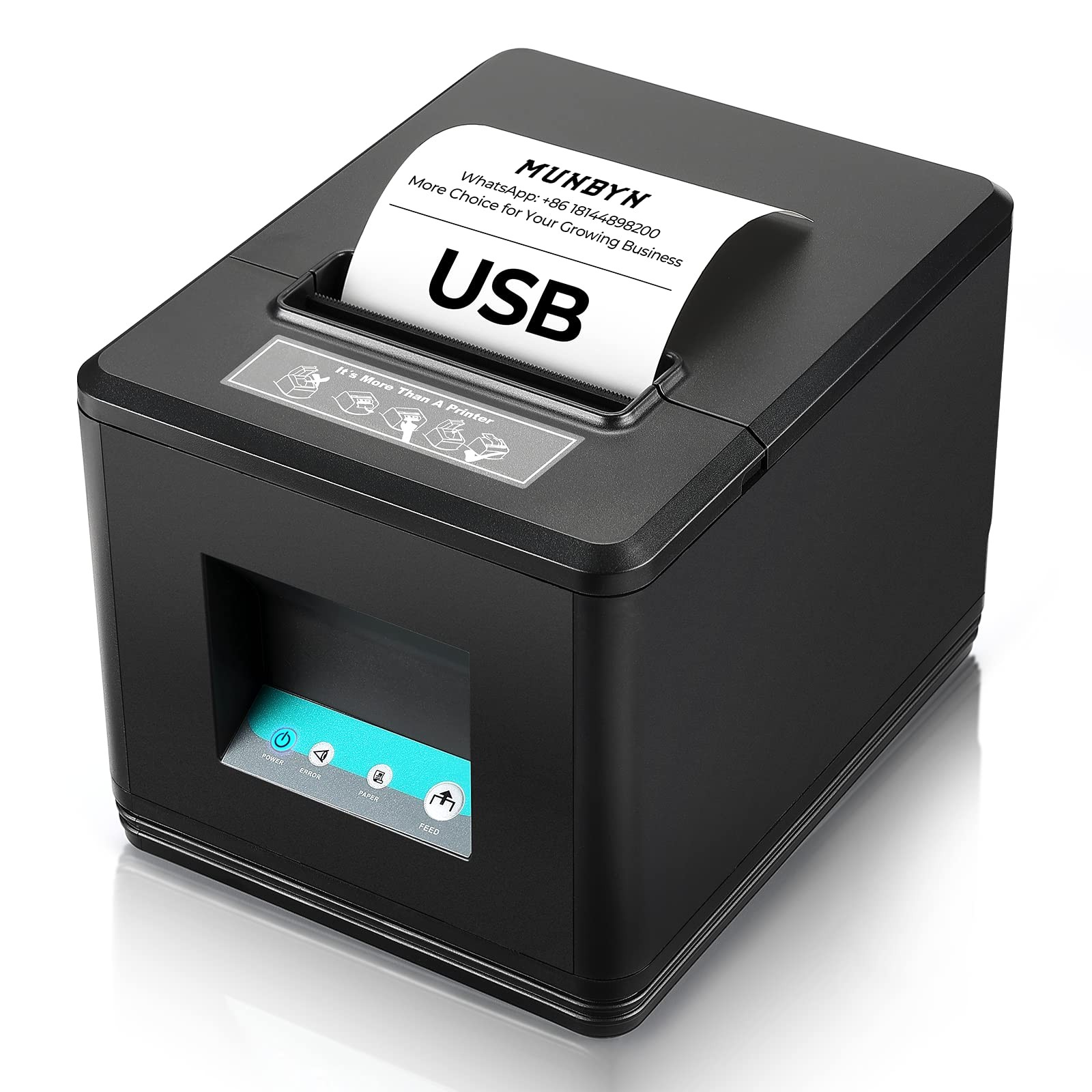 MUNBYN P098 80mm USB Thermal Receipt Printer with Auto Cutter