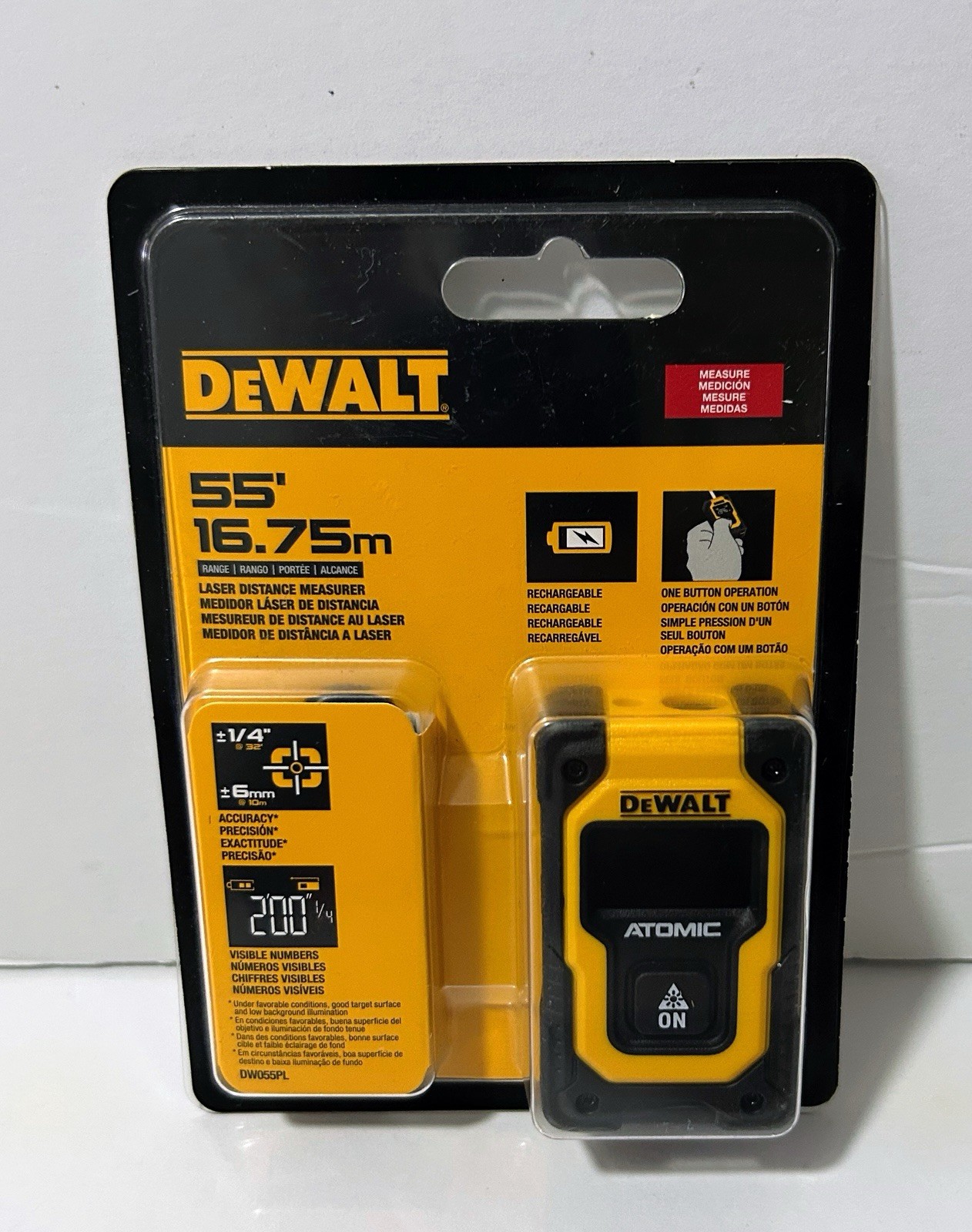 DEWALT  55ft Atomic Laser Distance Measurer Brand New DW055PL