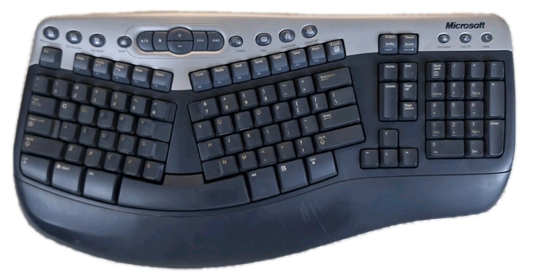 Microsoft Wireless Natural Multimedia Keyboard 1.0 - NO DONGLE /FOR PARTS READ