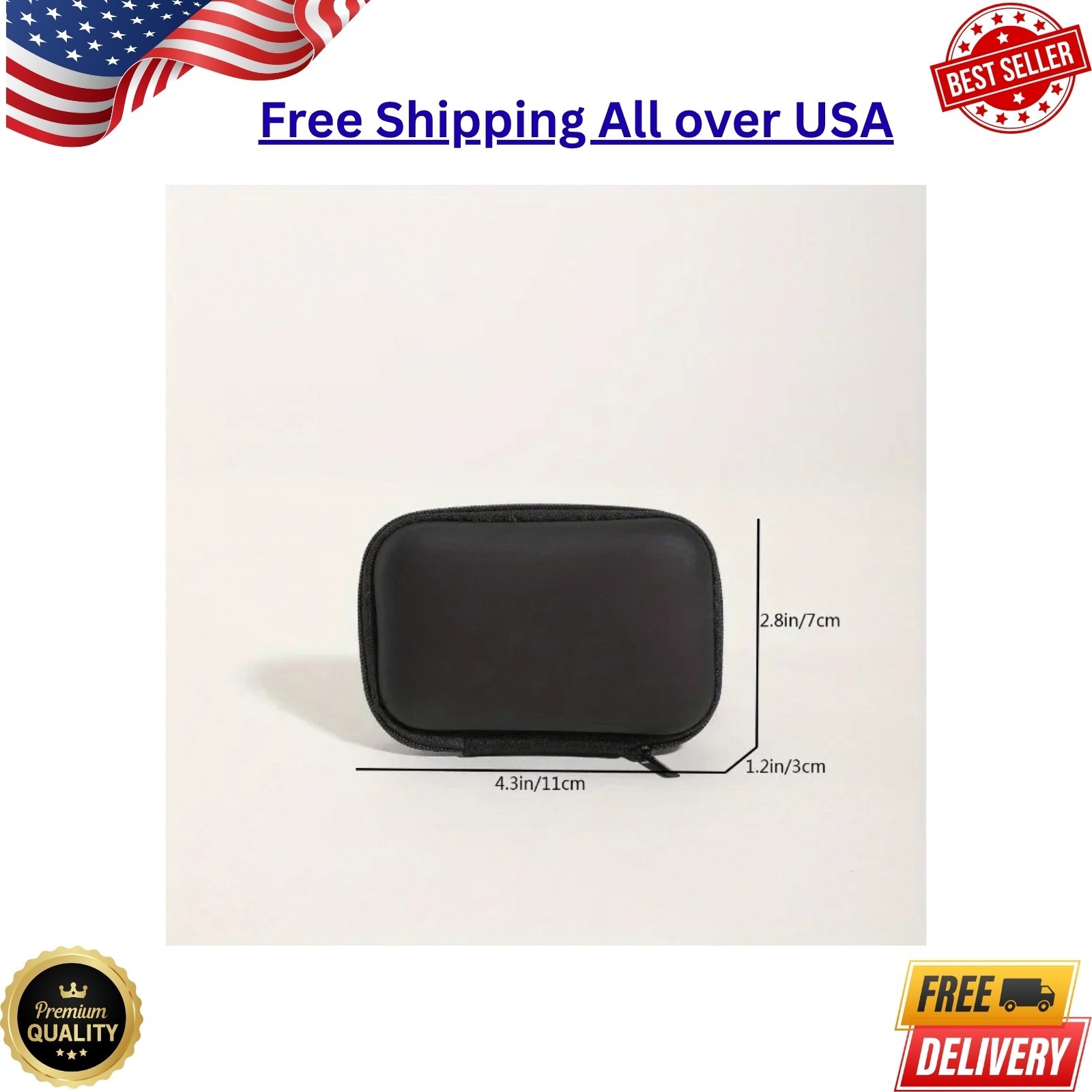 2.5 Inch Hard Drive Case Portable EVA Protective Bag for External HDD SSD