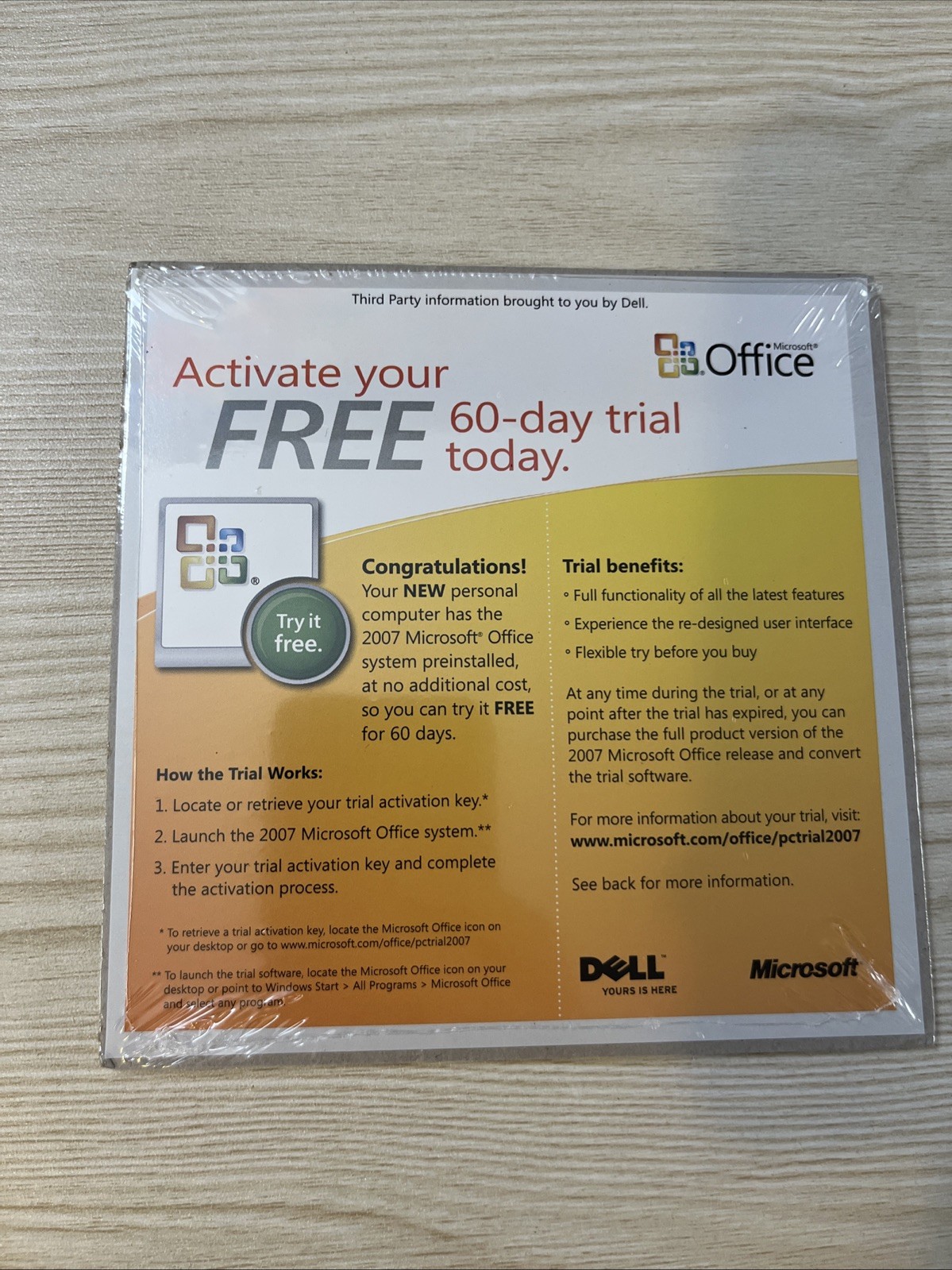 Dell/Microsoft Office Works 9.0  Home and Student, 60 Day Free Trial, 2007