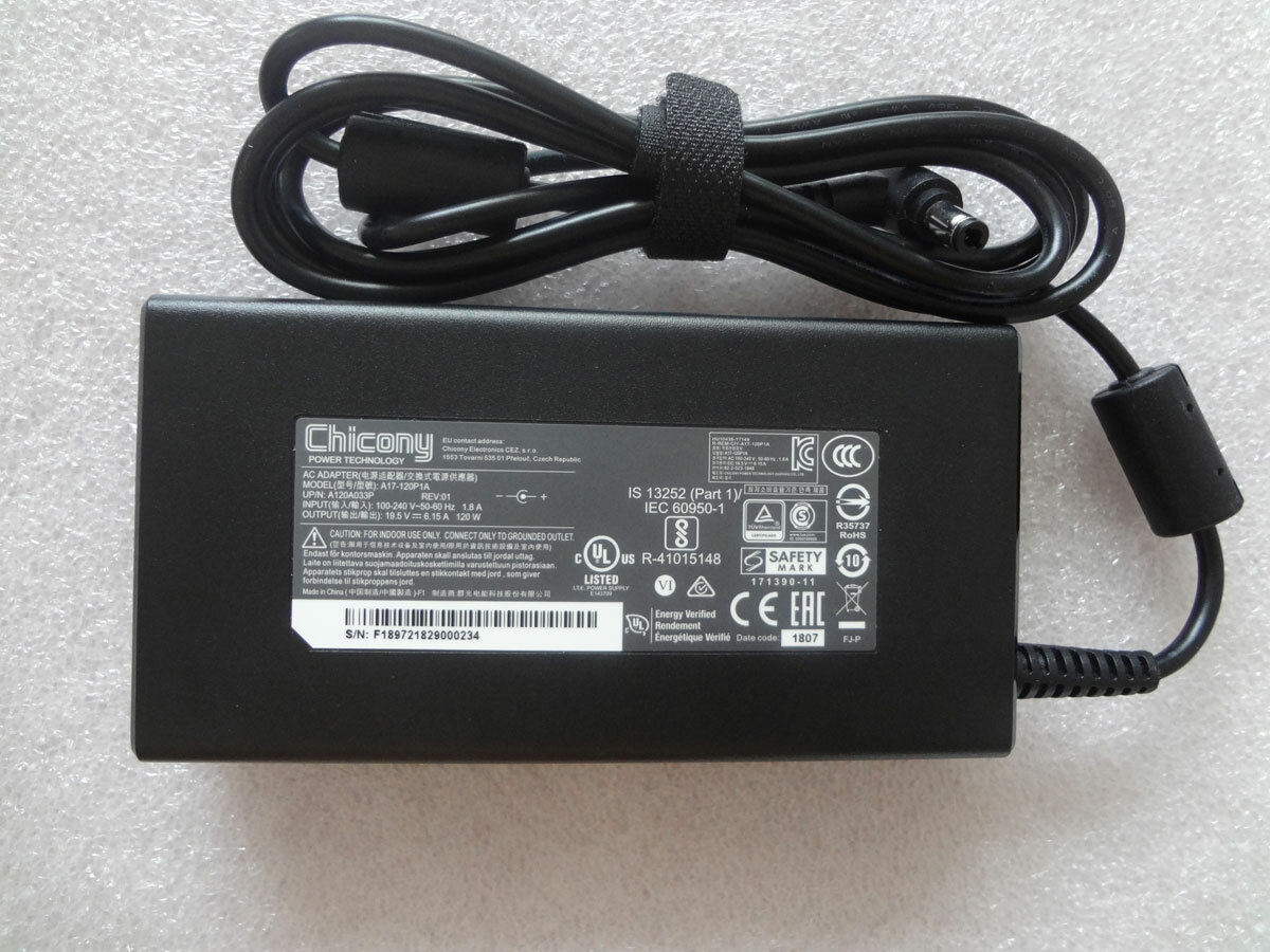 For Chicony 19.5V 6.15A 120W A17-120P1A For MSI PL60 7RD-013 Genuine AC Adapter