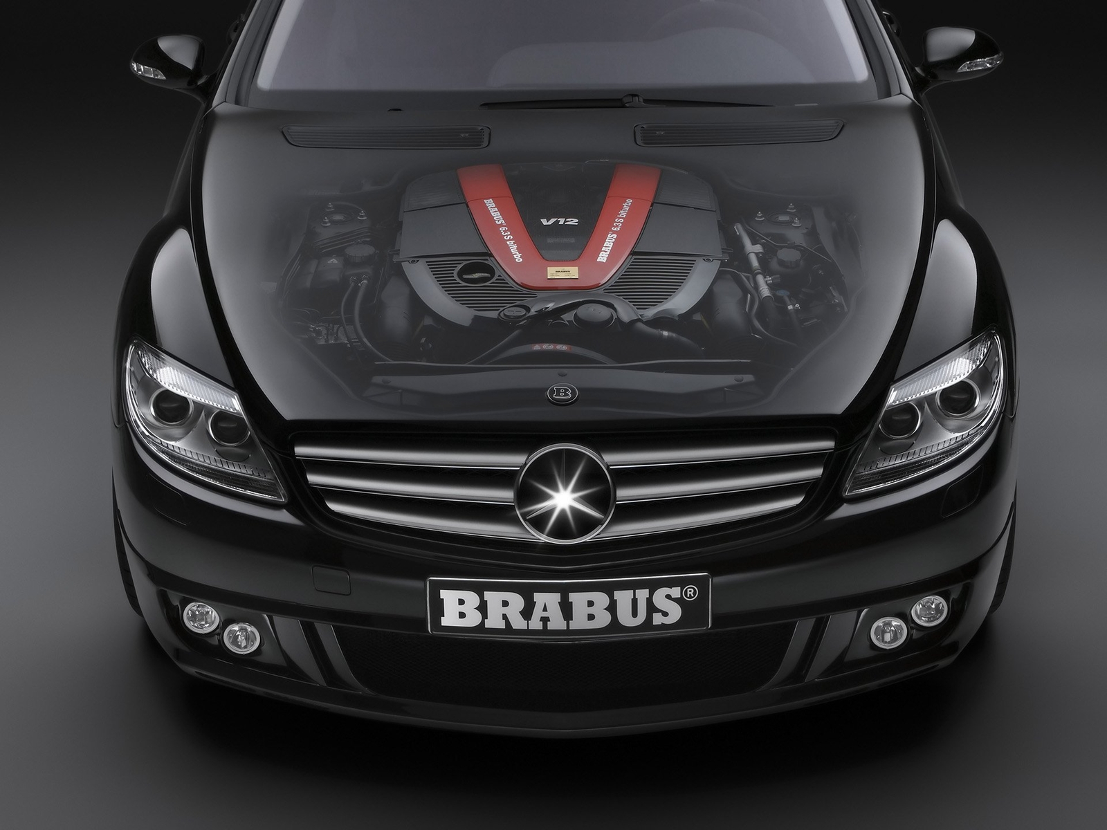 Cars brabus sv12 s biturbo coupe based on mercedes benz Desk Mat Stitched