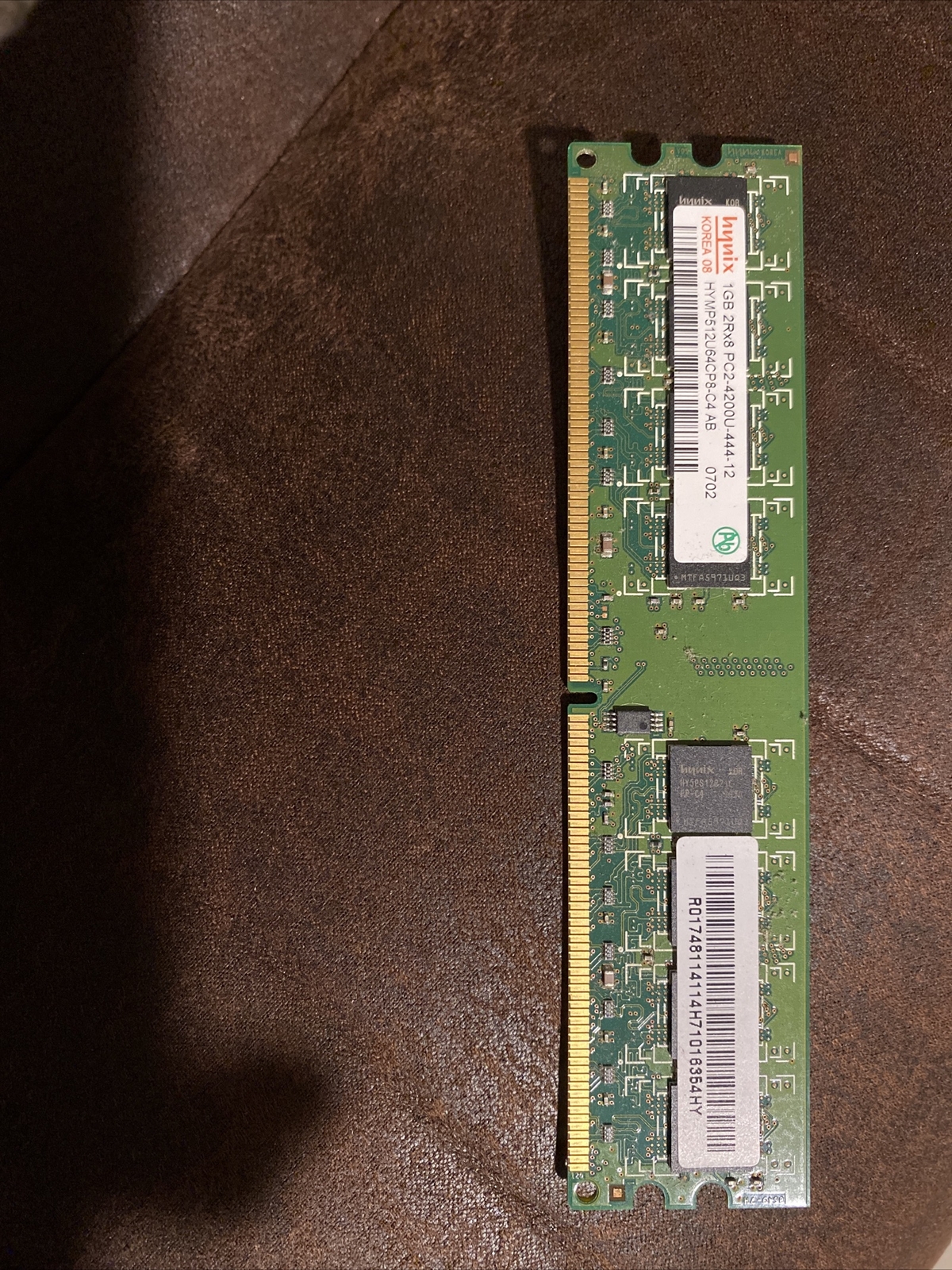 Hynix 1GB 2Rx8 PC2-4200U-444-12 Memory stick Tested