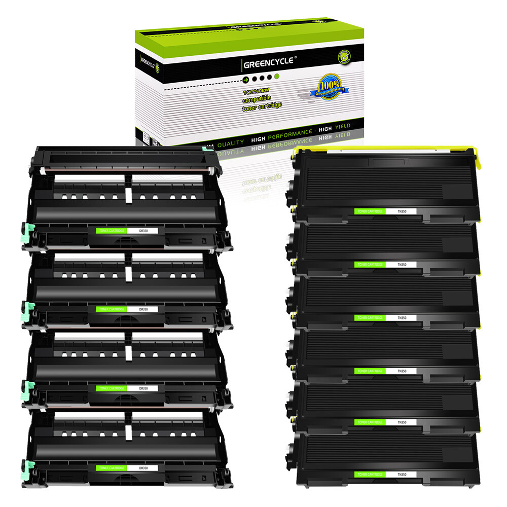 6×TN350 Toner + 4×DR350 Drum Unit Fit For Brother Intellifax 2820 2910 2920 2850