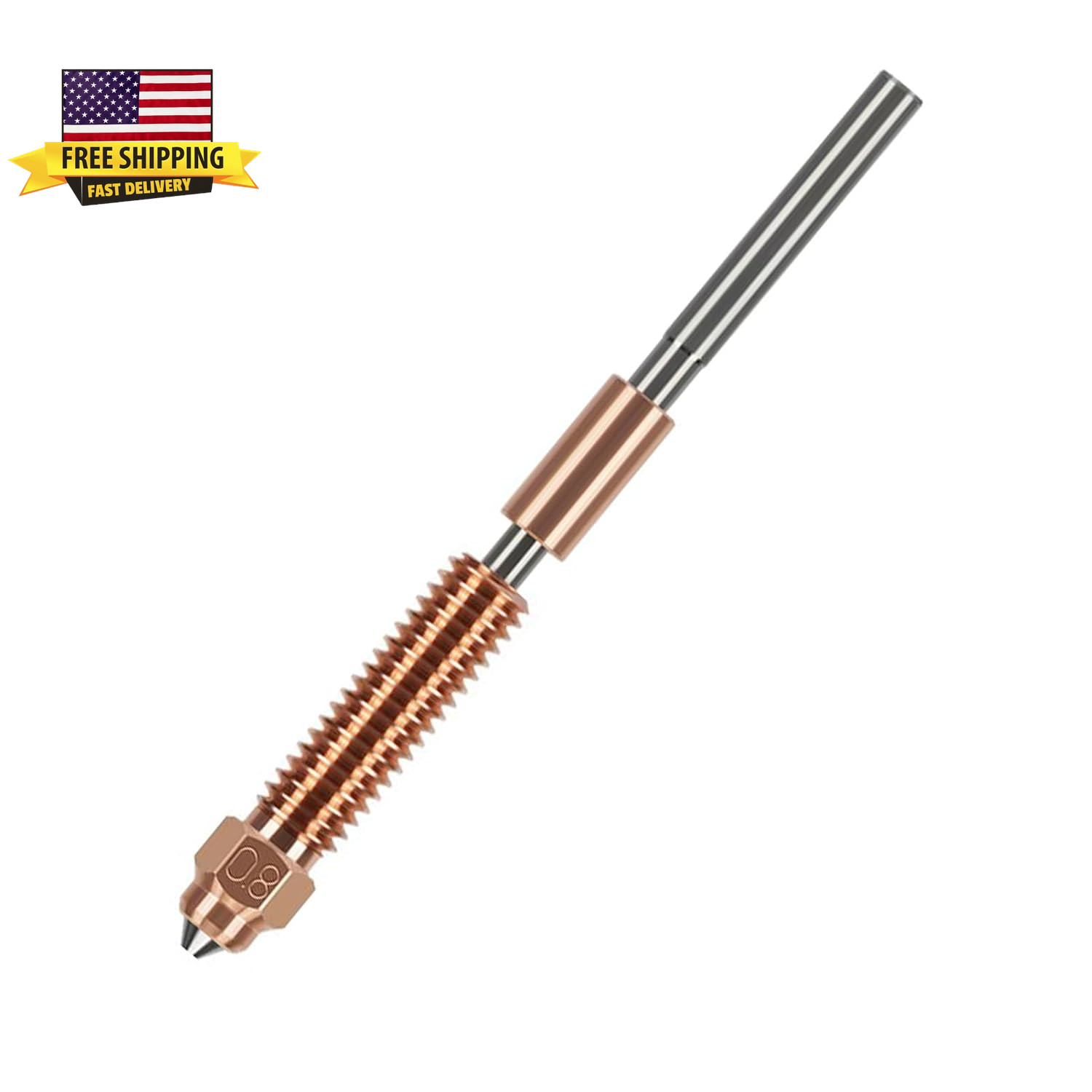 K1C Nozzle 0.4Mm Quick-Swap Tri-Metal Structure Hardened Steel Tip High Temp Com