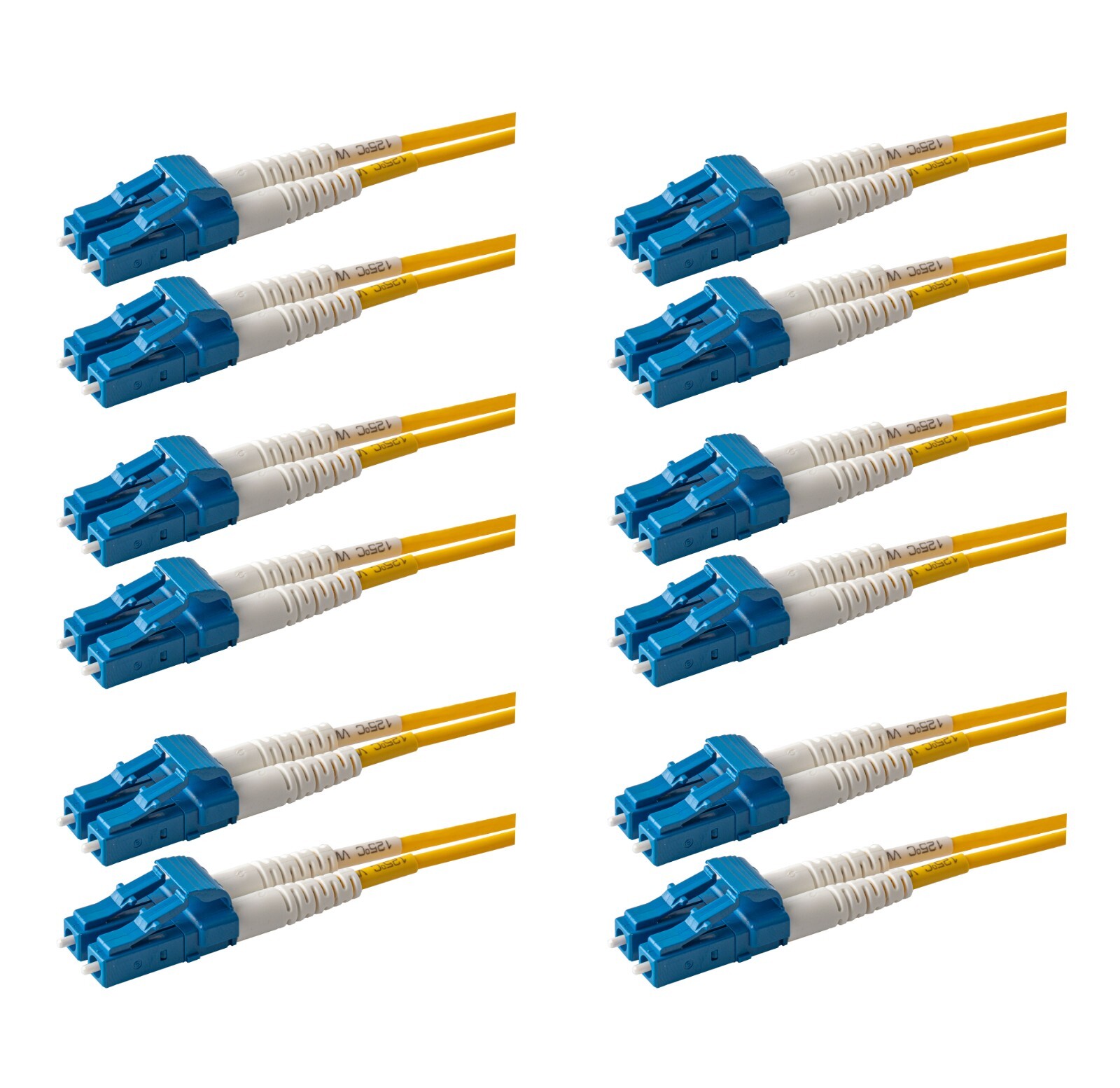 6-Pack 2 Meter Singlemode Duplex LC to LC Fiber Patch Cable | Fast Shipping