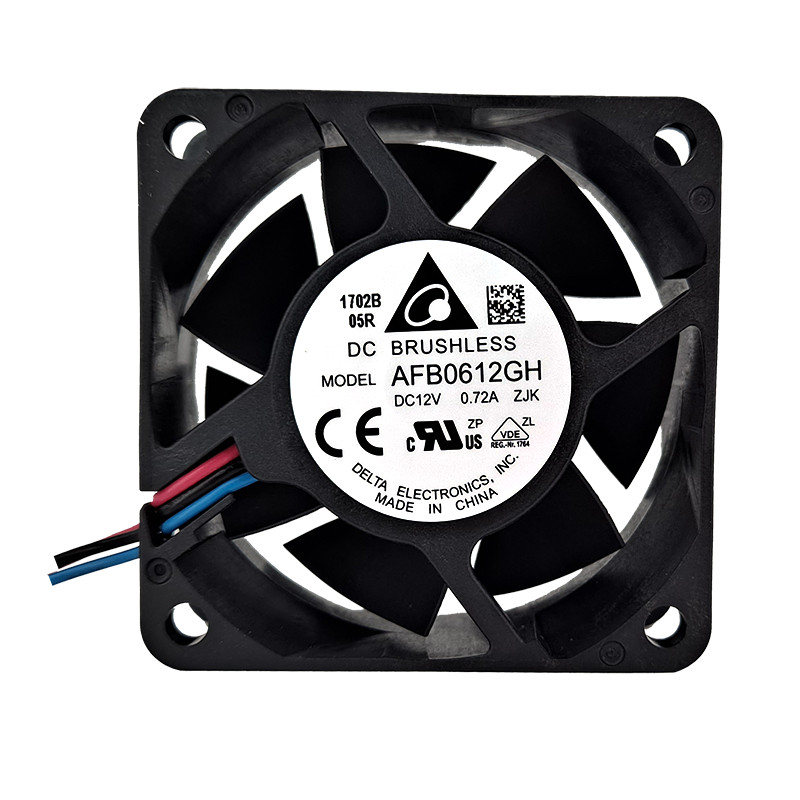 Delta AFB0612GH 6025 12V 0.72A 6cm High Air Volume 3-wire Cooling Fan