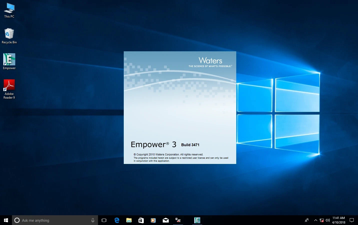 Waters Empower 3 FR2, SR2 loaded on Dell PC Windows 10 PC -Tariff Included-