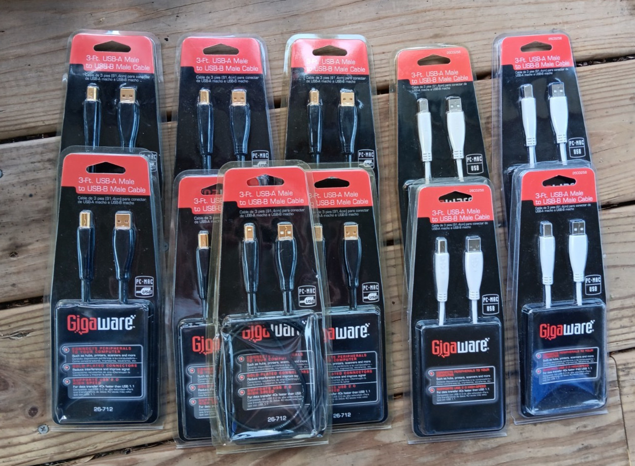 Gigaware 3Ft USB-A To USB-B Cable