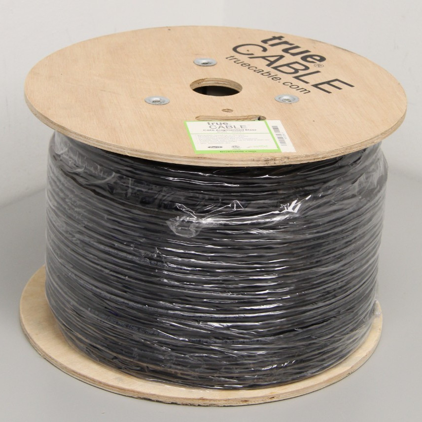 Brand New True Cable Cat6 Augmented Riser Black 1000FT