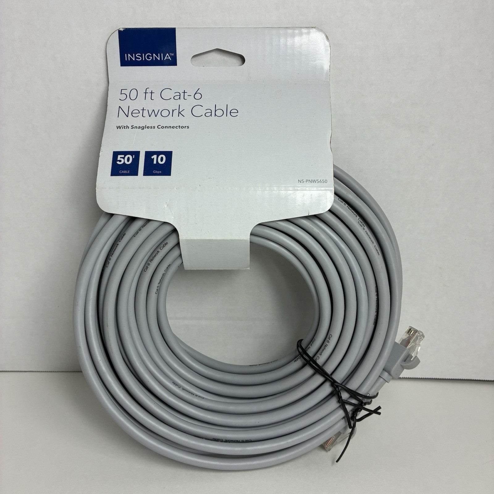 Insignia- 50 foot Cat-6 Ethernet Network Cable - Gray New Never Used