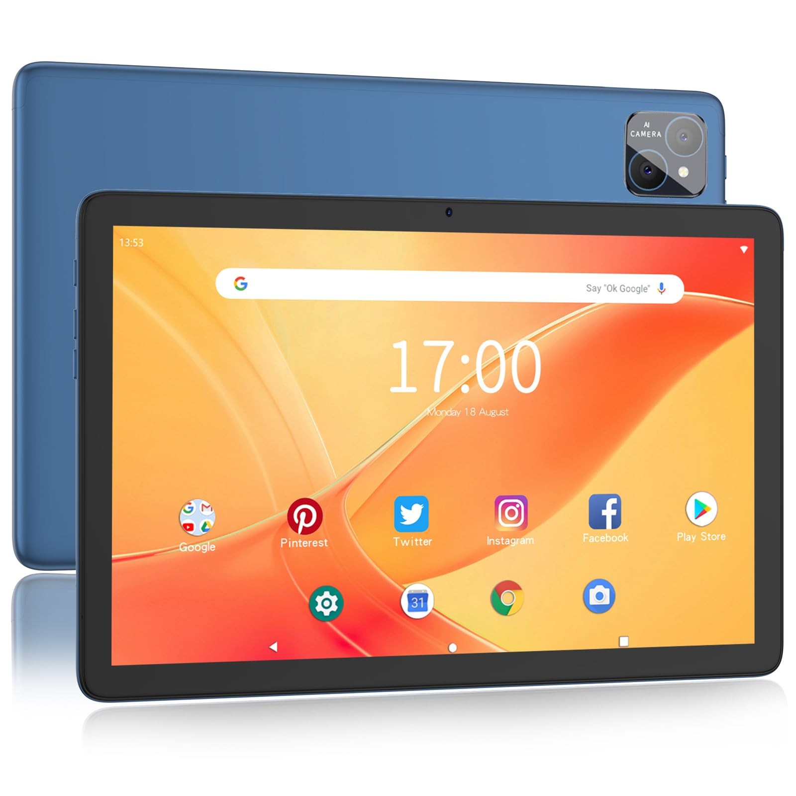 Pritom Tab12 10 Inch Phone Tablets Android 14 5Ghz Wifi Octa-Core Tablet Case