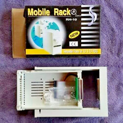 VINTAGE BEIGE RH-10 IDE  Removable Mobile Rack for 3.5 & 2.5 H.D.D. OLD SCHOOL